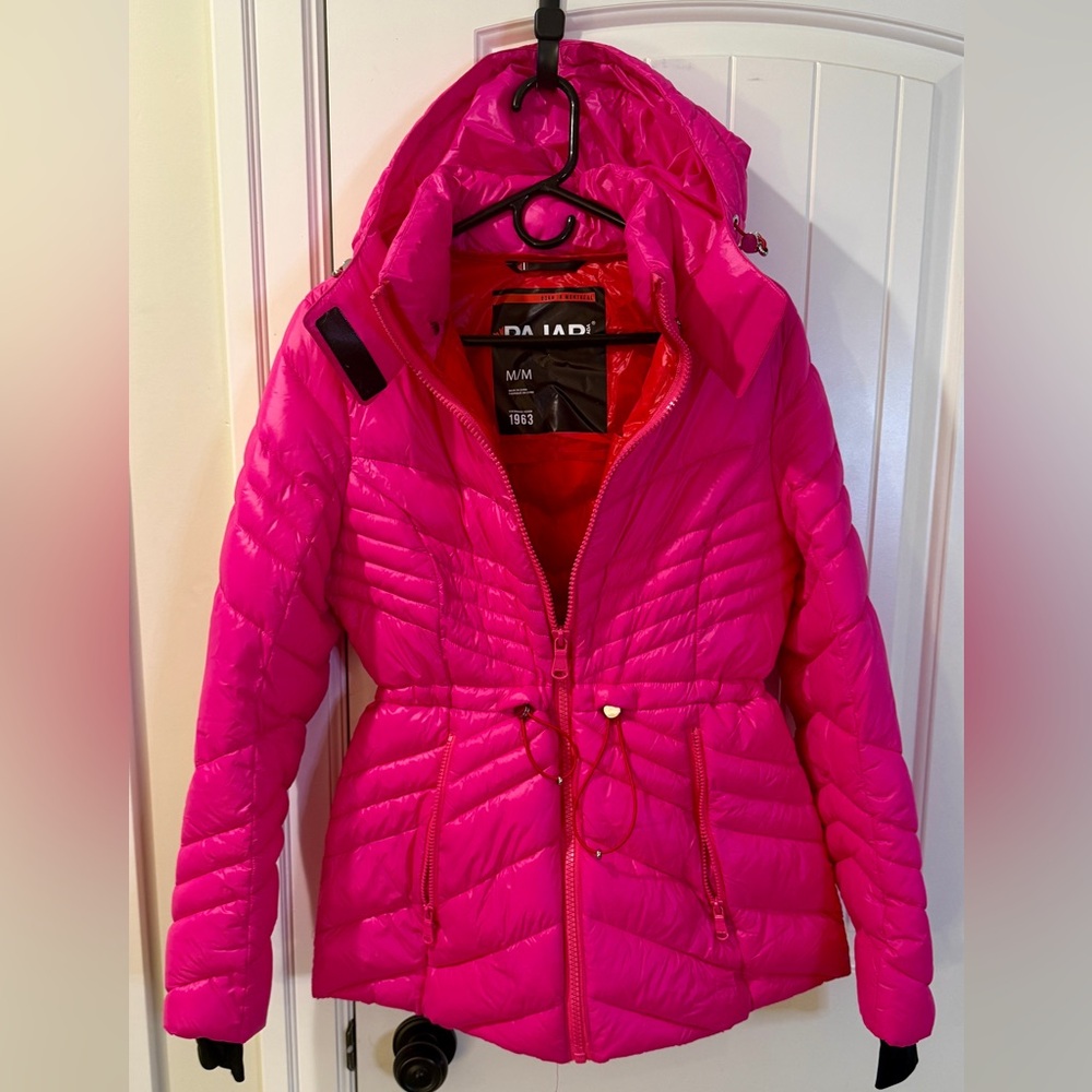 Stunning rare brand new vibrant Pink PAJAR hooded jacket